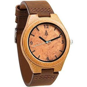 Treehut Men's Ebony Wooden Watch